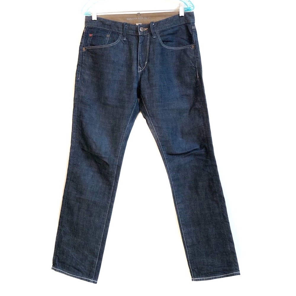 Banana Republic Slim Straight Leg Medium Wash Casual Denim Pants Jeans EUC 30